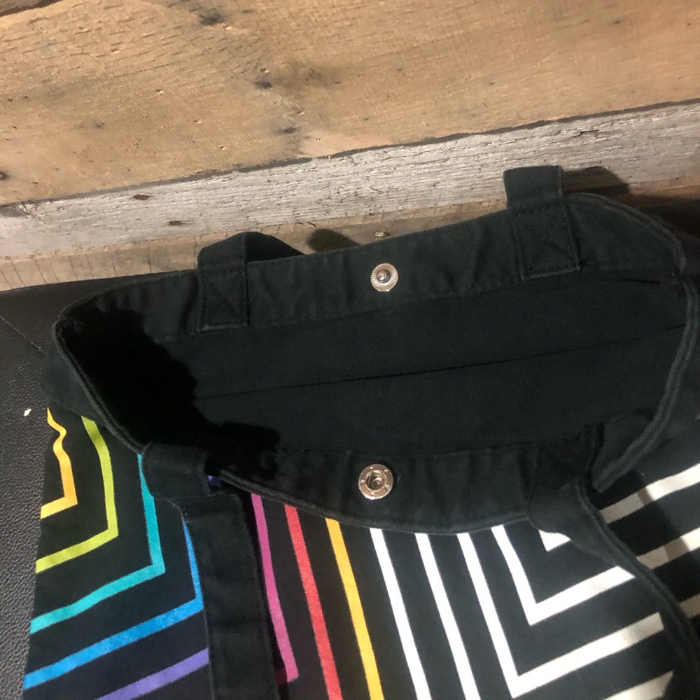 Retro rainbow canvas tote - Picture 4 of 4